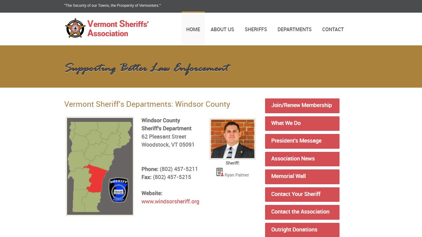 Vermont Sheriff's Departments: Windsor County